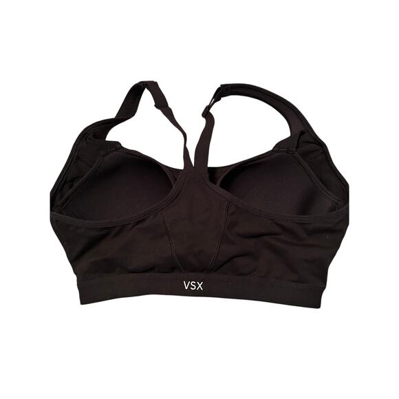 GUC Victorias Secret VSX Sport Black Bra Front Zipper Adjustable Straps Size 34D - Picture 3 of 5